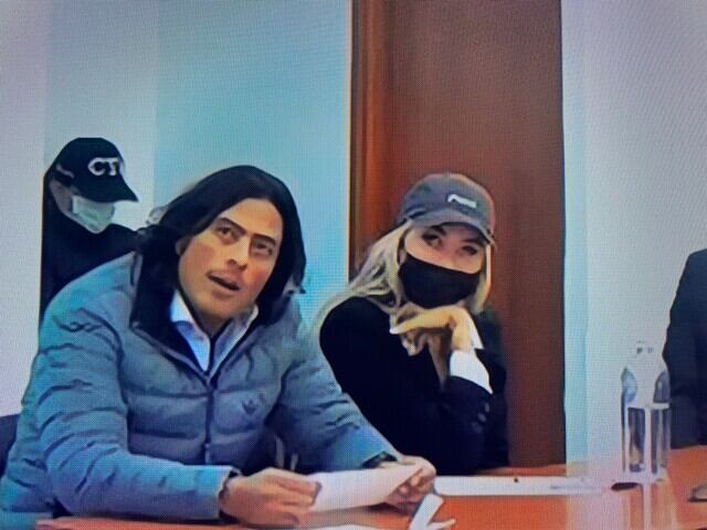 Nicolás Petro y Day Vásquez. Foto: (Captura de Pantalla audiencia)