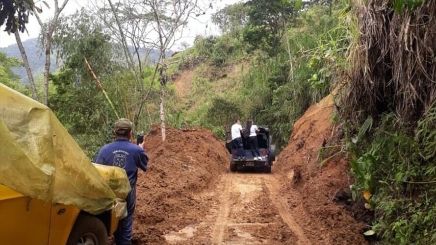 Deslizamiento de tierra. Foto: Suministrada (Gobernación de Risaralda)