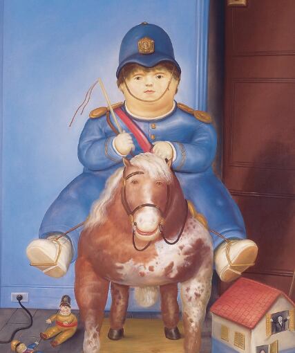 La obra 'Pedrito a Caballo' de Fernando Botero. Foto: Instagram @fernando.botero.zea