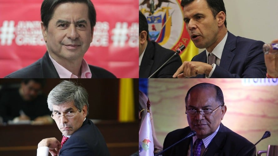 Juan Fernando Cristo, Guillermo Rivera, Yesid Reyes y Amylkar Acosta renunciaron al Partido Liberal. Foto: Colprensa