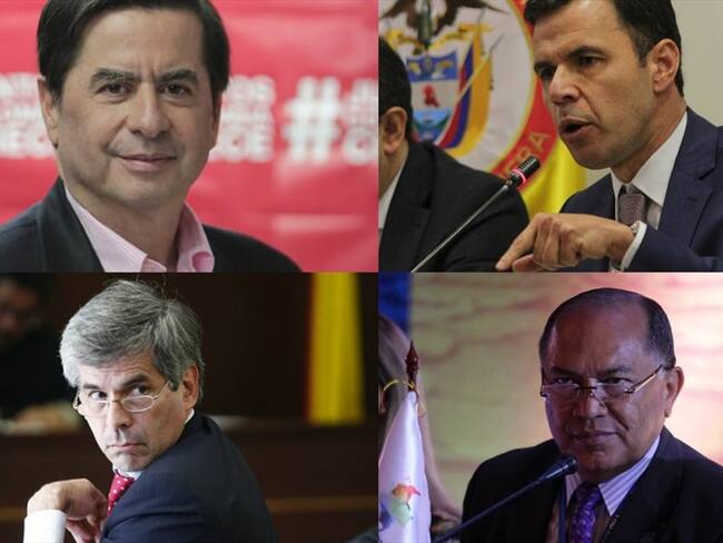 Juan Fernando Cristo, Guillermo Rivera, Yesid Reyes y Amylkar Acosta renunciaron al Partido Liberal. Foto: Colprensa