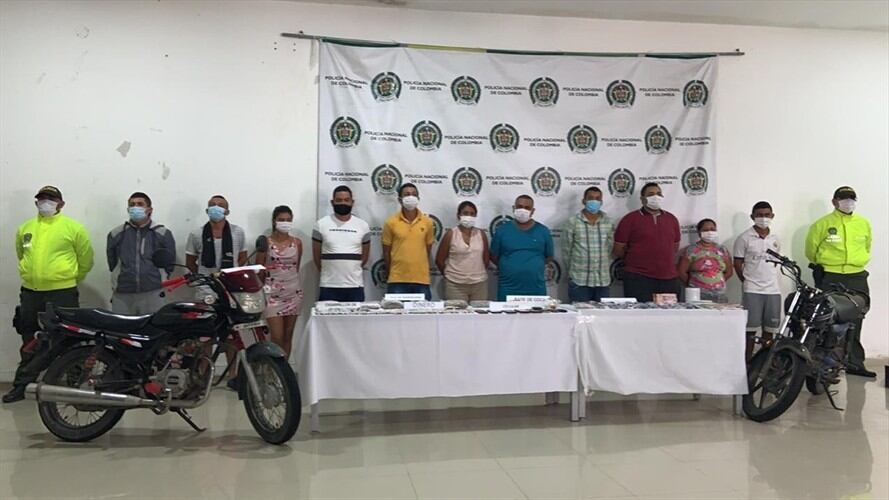 Desarticulan banda criminal dedicada al microtráfico en Montería . Foto: Fiscalía