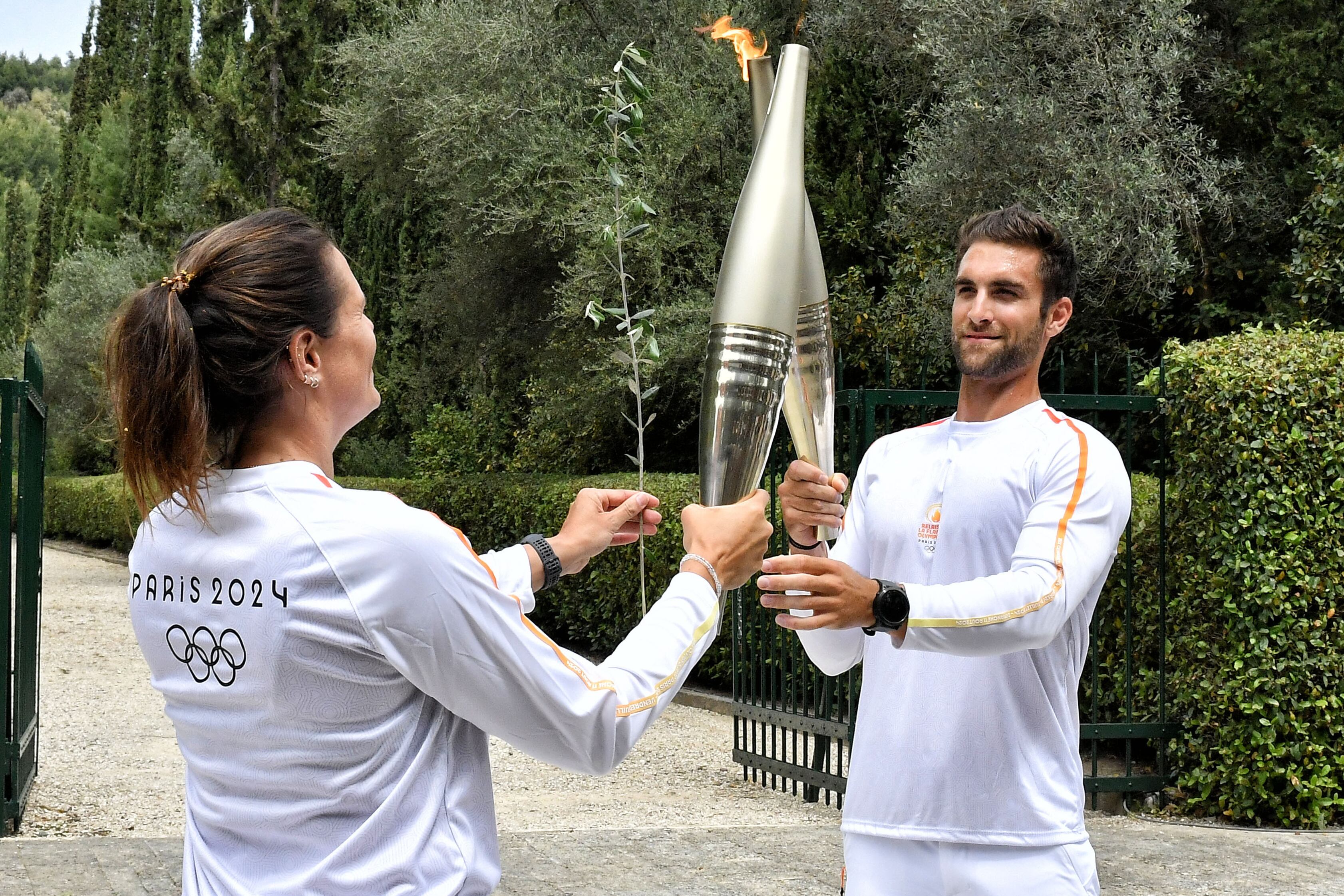 Ceremonia de la llama Olímpica. Foto: EFE/EPA/VASSILIS PSOMAS