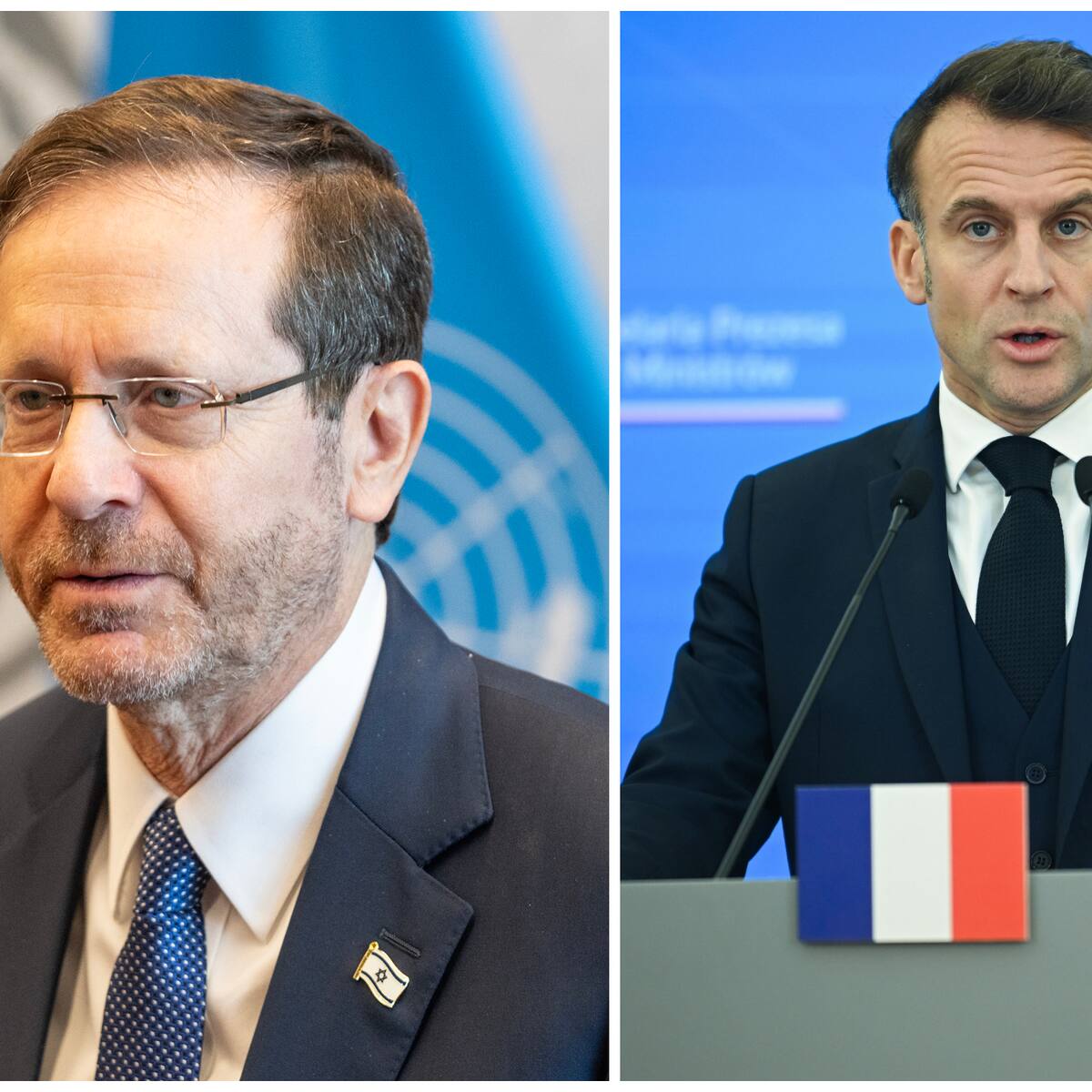 Presidente israelí indicó que la decisión de Macron de reconocer Palestina “no promoverá la paz”