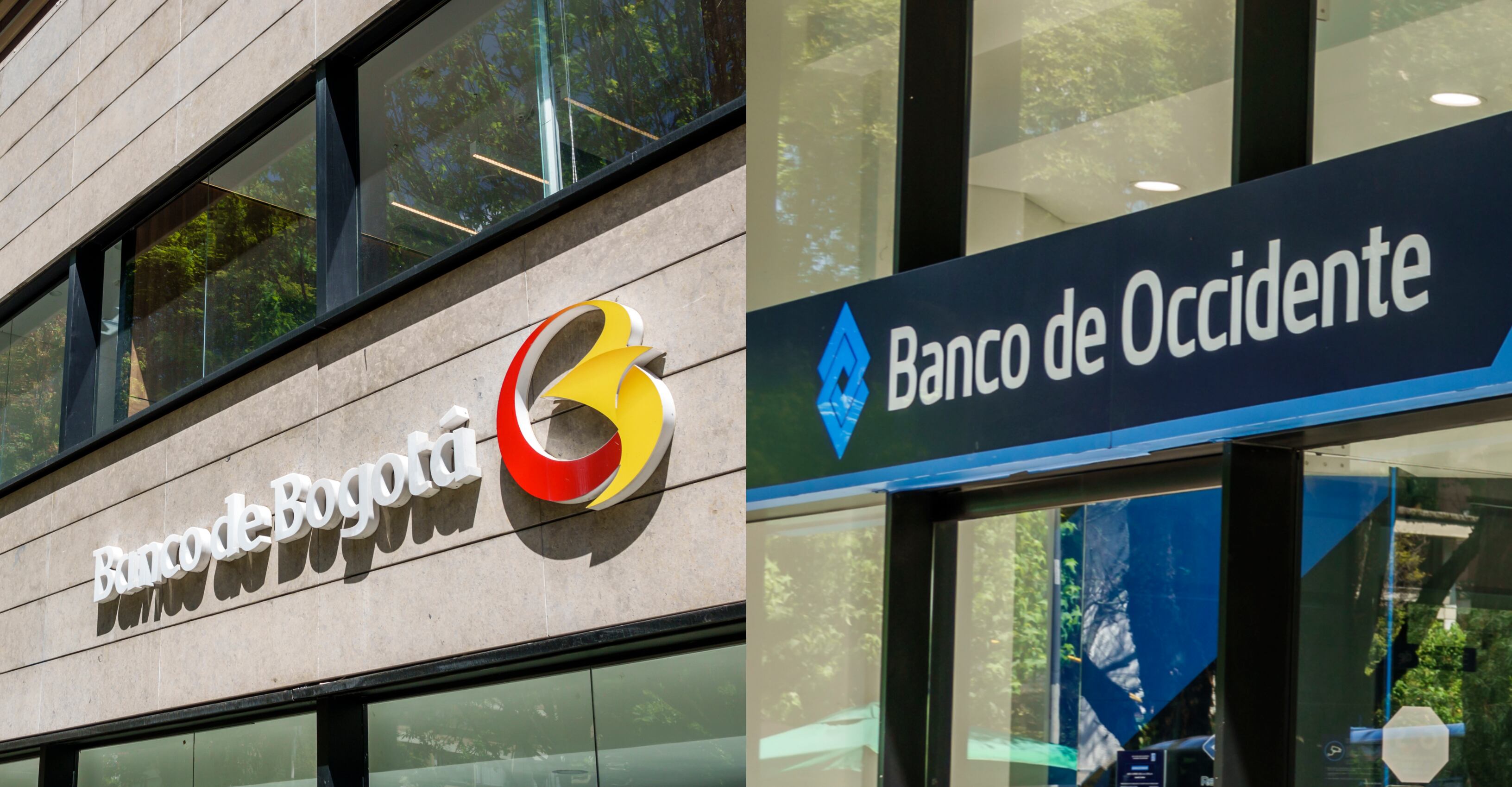 Banco de Bogotá y Banco de Occidente. Foto archivo: Jeffrey Greenberg/Getty Images