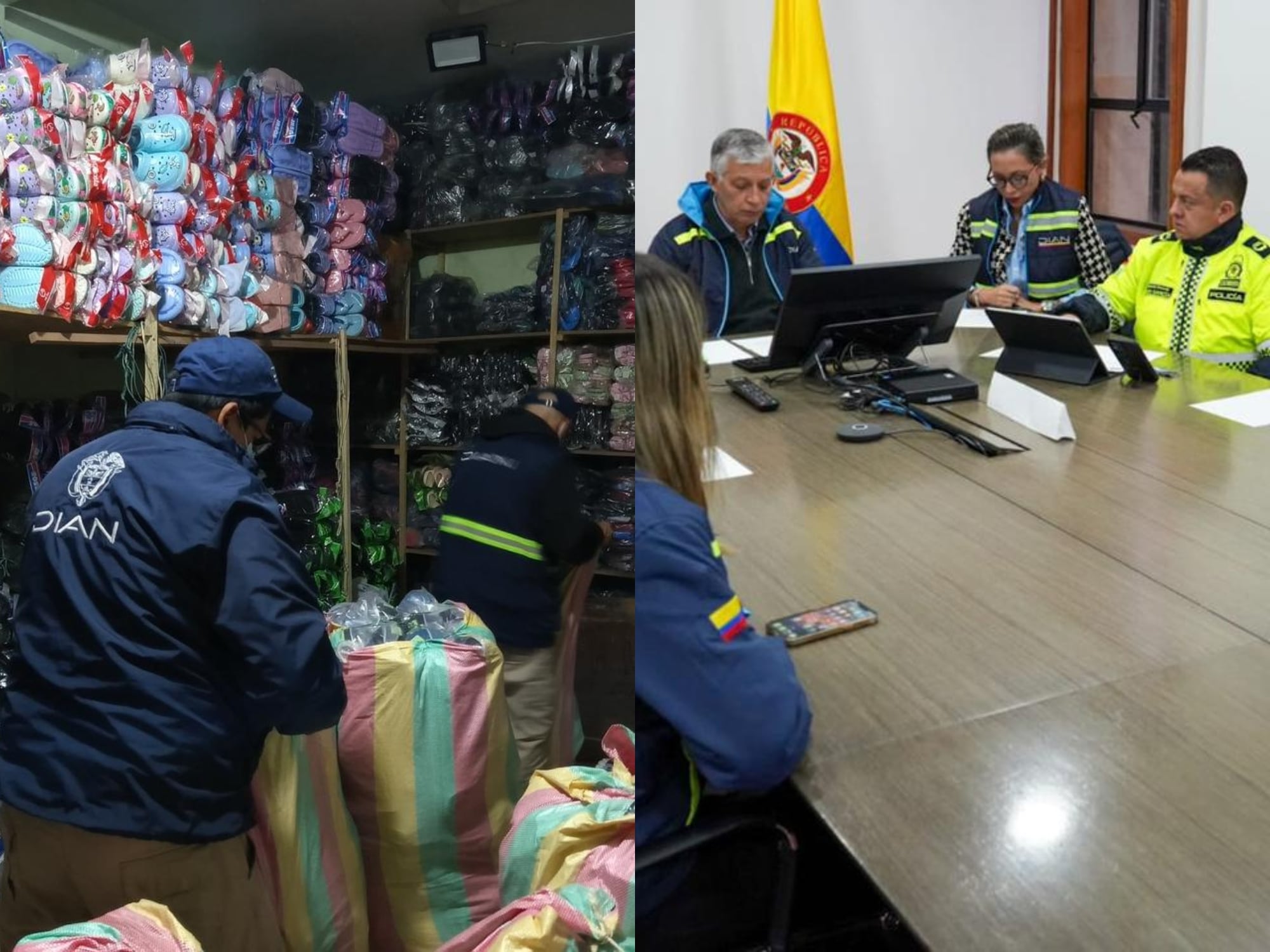 Operativo de la Dian contra el contrabando. Foto: Dian