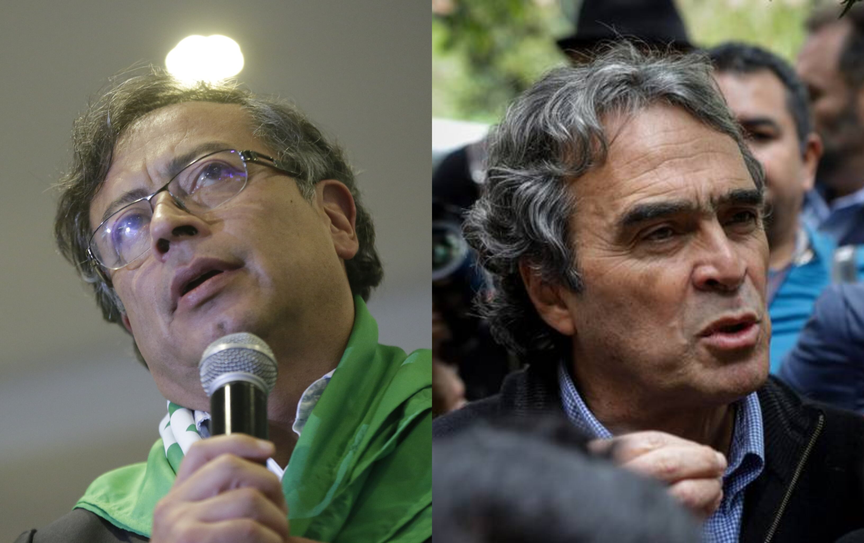 Gustavo Petro y Sergio Fajardo. Fotos: Colprensa