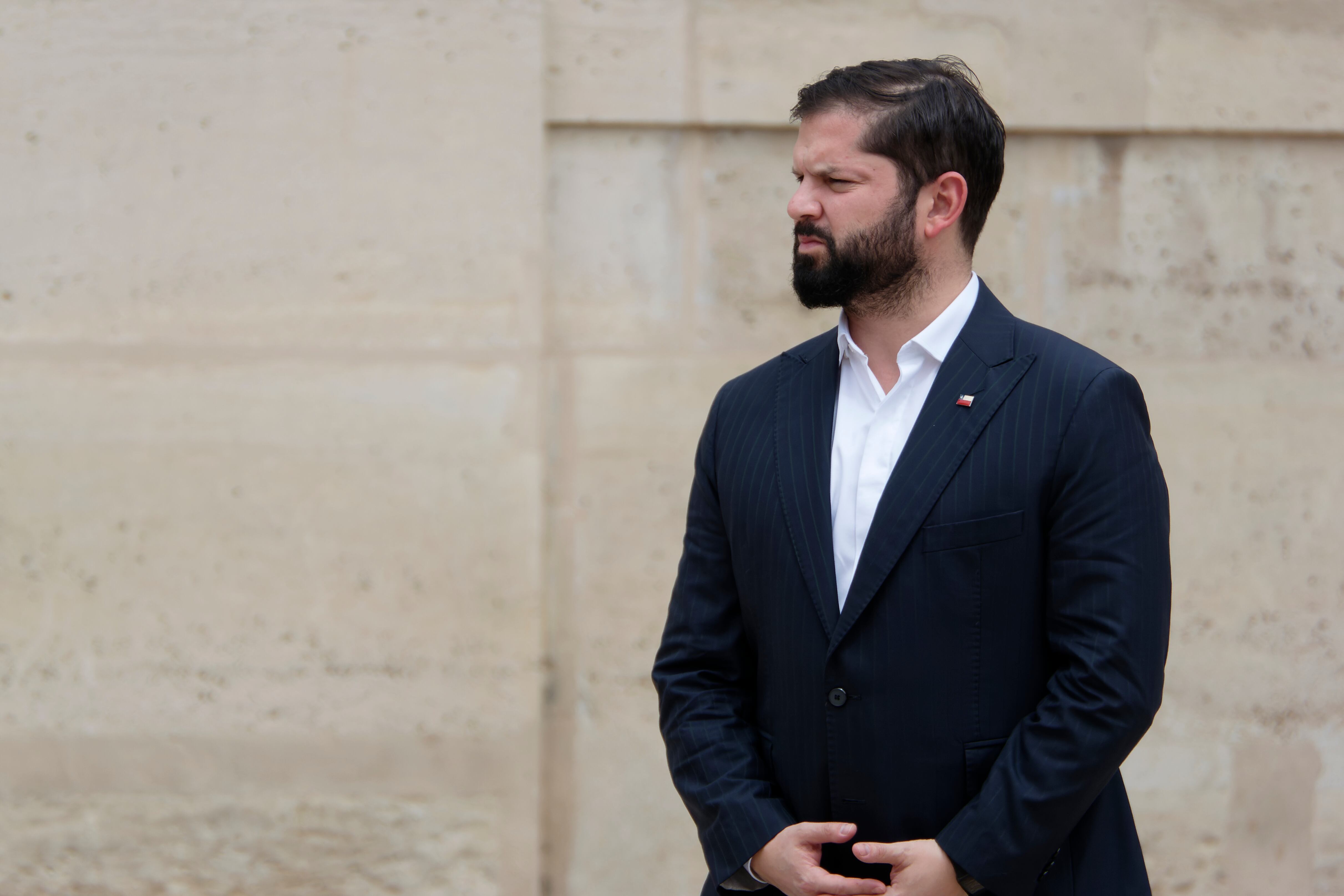 Presidente de Chile, Gabriel Boric en Paris. FOTO: Daniel Pier/NurPhoto via Getty Images)