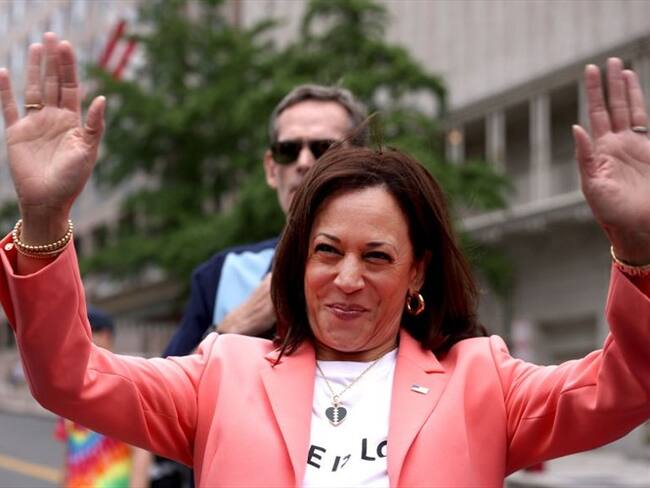 Kamala Harris, la primera vicepresidenta de EE.UU en asistir a la 'Pride Parade'. Foto: Getty Images