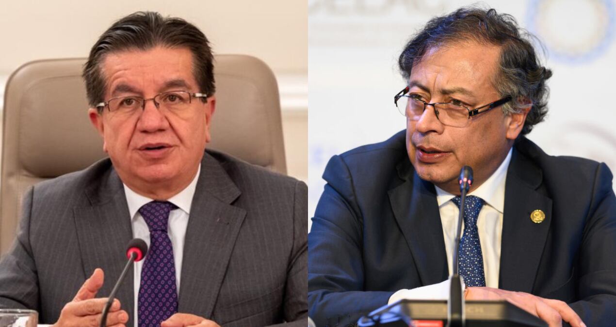 Presidente Gustavo Petro y exministro de Salud Fernando Ruiz. Foto: Colprensa.