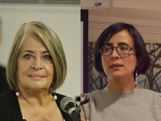 Ministras designadas por el presidente electo, Gustavo Petro, Cecilia López y Susana Muhamad. Foto: Colprensa y Twitter