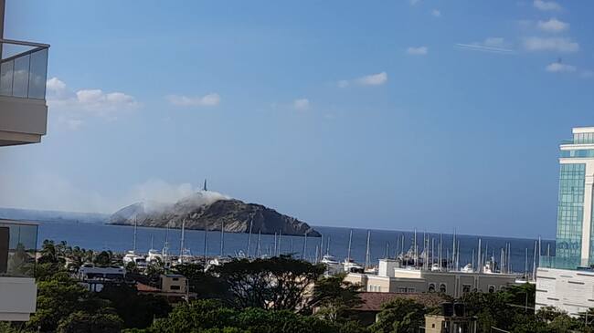 Incendio en El Morro de Santa Marta fue controlado. Foto: Cortesía