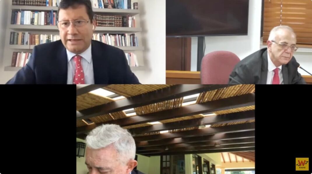 Juicio contra el expresidente Álvaro Uribe. Foto: captura de pantalla.