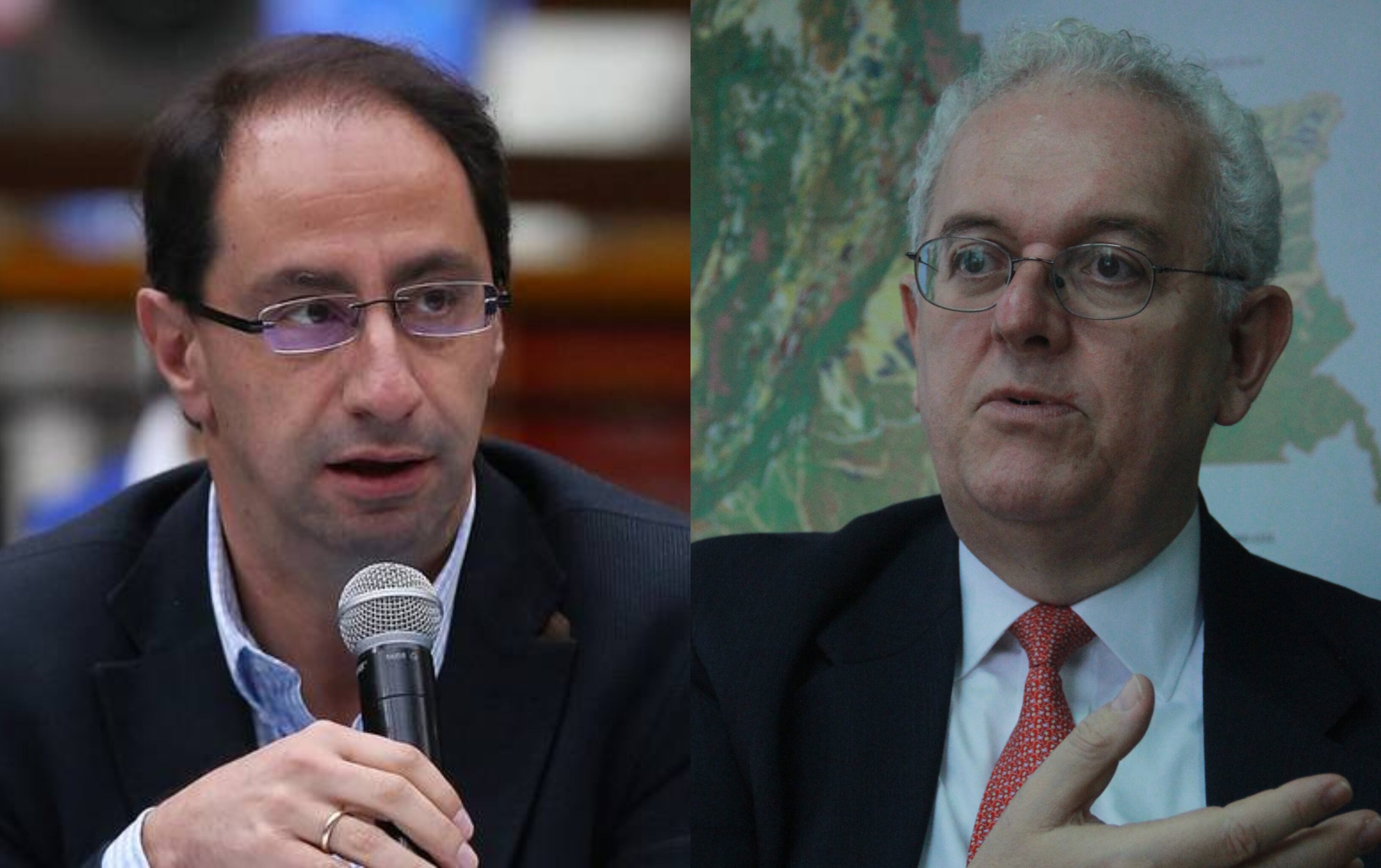 Ministro de Hacienda, José Manuel Restrepo y José Antonio Restrepo.