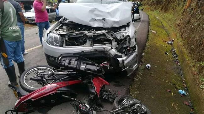 El accidente ocurrió en la vereda Corrales, municipio de Piendamó. Foto: Bomberos