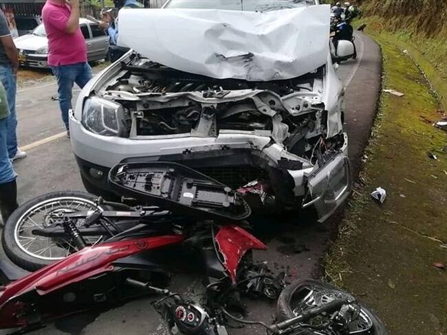 El accidente ocurrió en la vereda Corrales, municipio de Piendamó. Foto: Bomberos