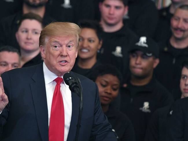 Trump lo tomo como algo que fue "fabricado" por sus enemigos políticos y los calificó de "pura mierda". . Foto: Getty Images