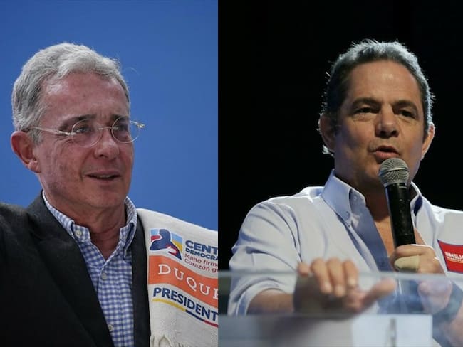 El expresidente Álvaro Uribe y el ex vicepresidente Germán Vargas Lleras sacaron un momento para hablar sobre la actualidad nacional. Foto: Colprensa