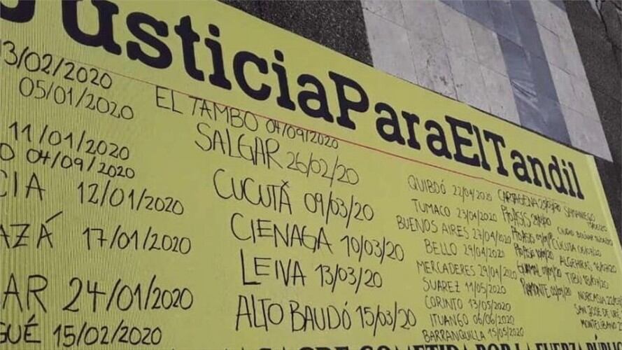 Víctimas piden justicia tras masacre de El Tandil. Foto: Cortesía víctimas