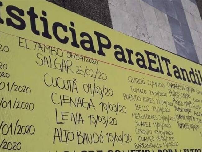 Víctimas piden justicia tras masacre de El Tandil. Foto: Cortesía víctimas