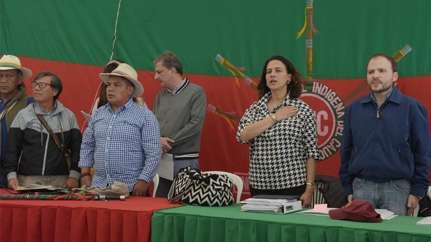 Voceros indígenas aseguraron que de los acuerdos solo hay avances que pueden significar el 1% . Foto: Mininterior