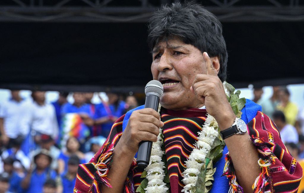 Evo Morales / Aizar RALDES / AFP) (Photo by AIZAR RALDES/AFP via Getty Images)