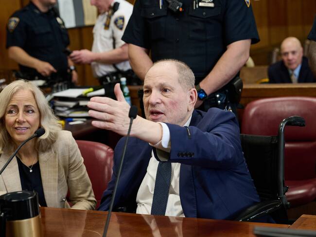 Exproductor de Hollywood, Harvey Weinstein, tras ser declarado culpable en su juicio en Nueva York. FOTO: EFE/EPA/CURTIS MEANS / POOL