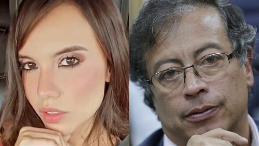 Abogada Natalia Bedoya y senador Gustavo Petro . Foto: Instagram: @n22nata y Colprensa: Álvaro Tavera