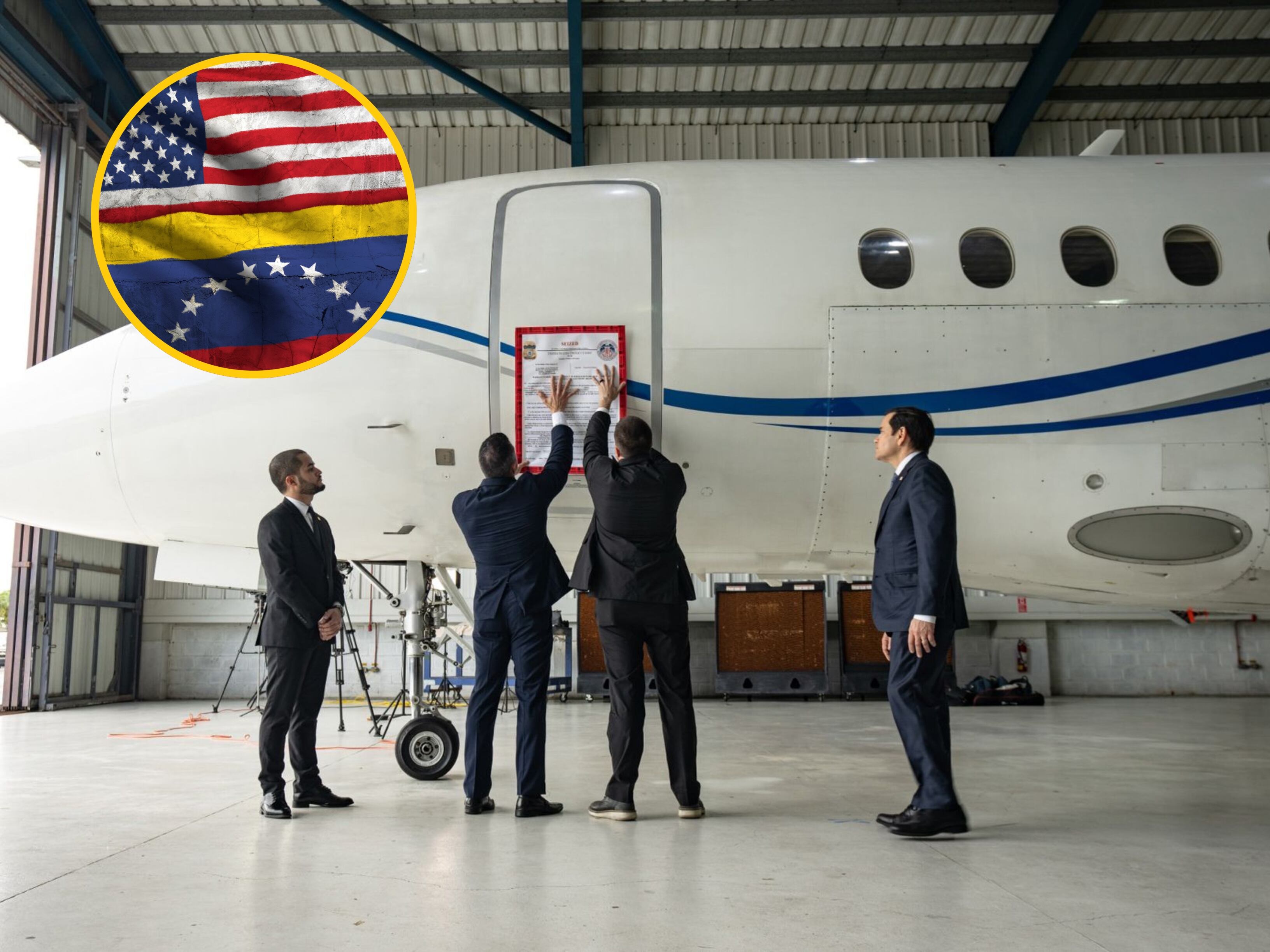 Estados Unidos confisca en República Dominicana avión perteneciente a Venezuela. FOTO: Departamento de Estado de Estados Unidos/ Freddie Everett (EFE)