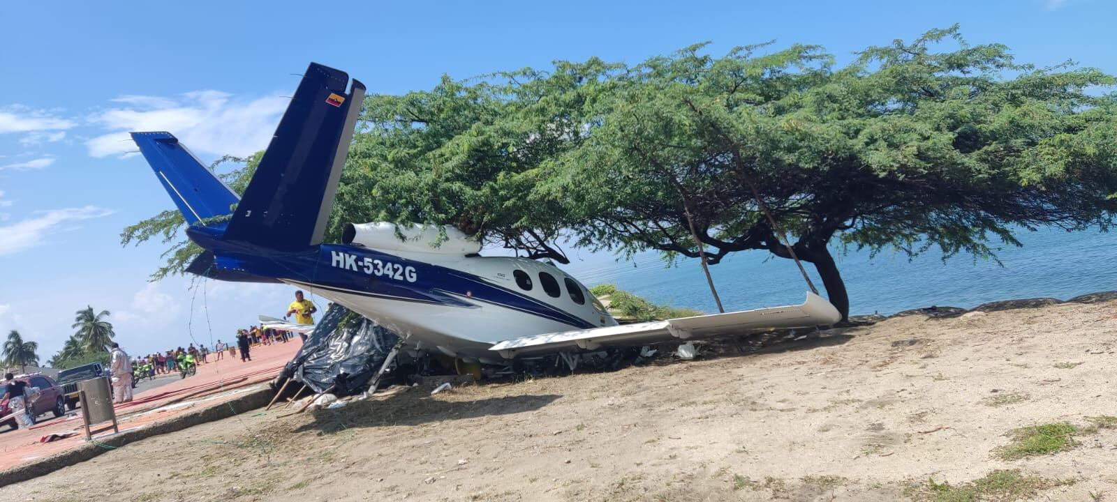 Avioneta accidentada. Foto: Gissell Campo W Radio