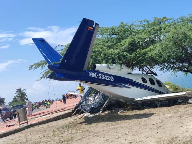 Avioneta accidentada. Foto: Gissell Campo W Radio