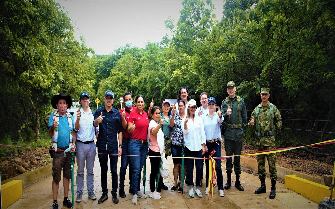 Obras por Impuestos placa huella Aguazul