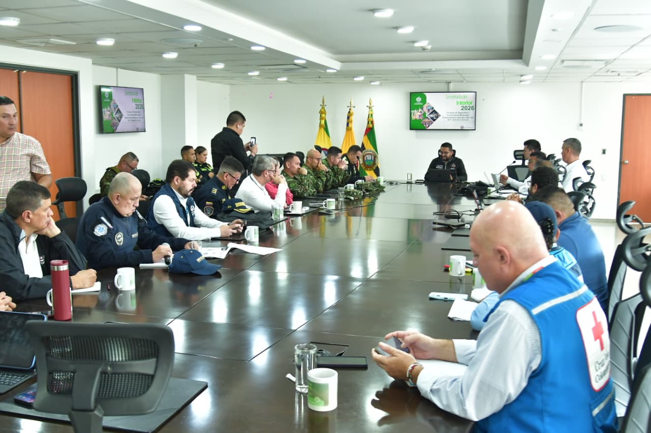 Autoridades en Bucaramanga refuerzan la seguridad previo a manifestaciones de venezolanos. Foto: Alcaldía de Bucaramanga.