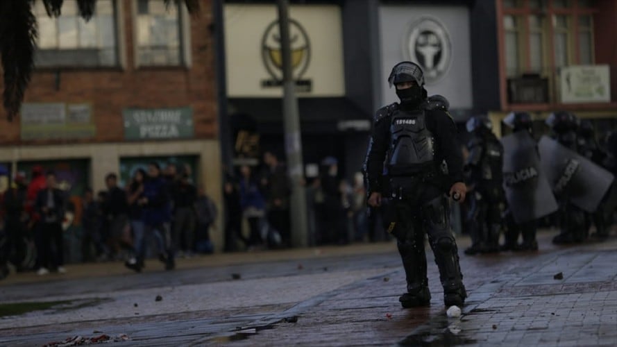 Agentes del Esmad. Foto: Colprensa - Álvaro Tavera