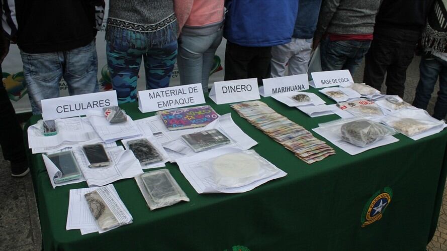 Fueron desarticuladas tres bandas delincuenciales denominadas La Tribuna, La Villa y Alaska. Foto: Policía Manizales