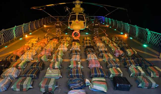 Marina mexicana intercepta más de cuatro toneladas de cocaína en el Pacífico. Foto: Suministrada.