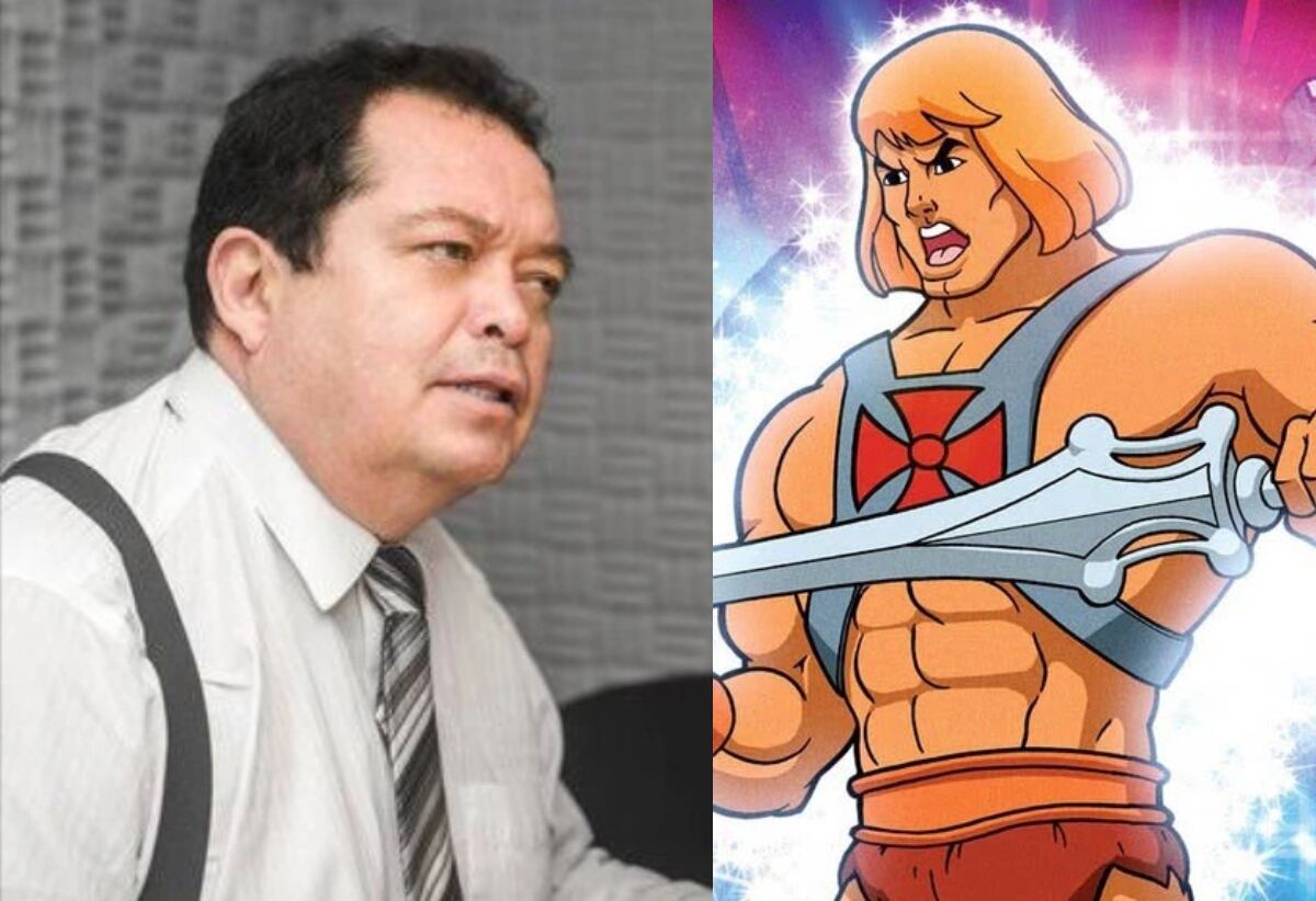 Rubén Moya y He-Man | Fotos: Filmation y Mattel Inc.