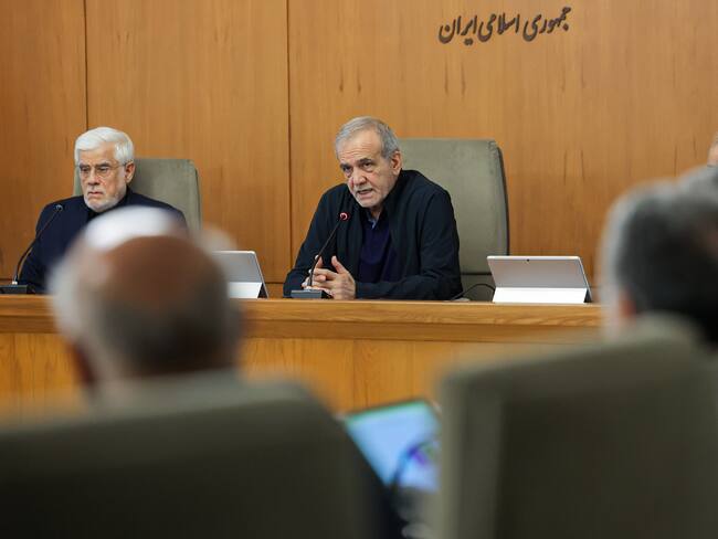 Masoud Pezeshkian. Foto: Iranian Presidency/Anadolu via Getty Images.