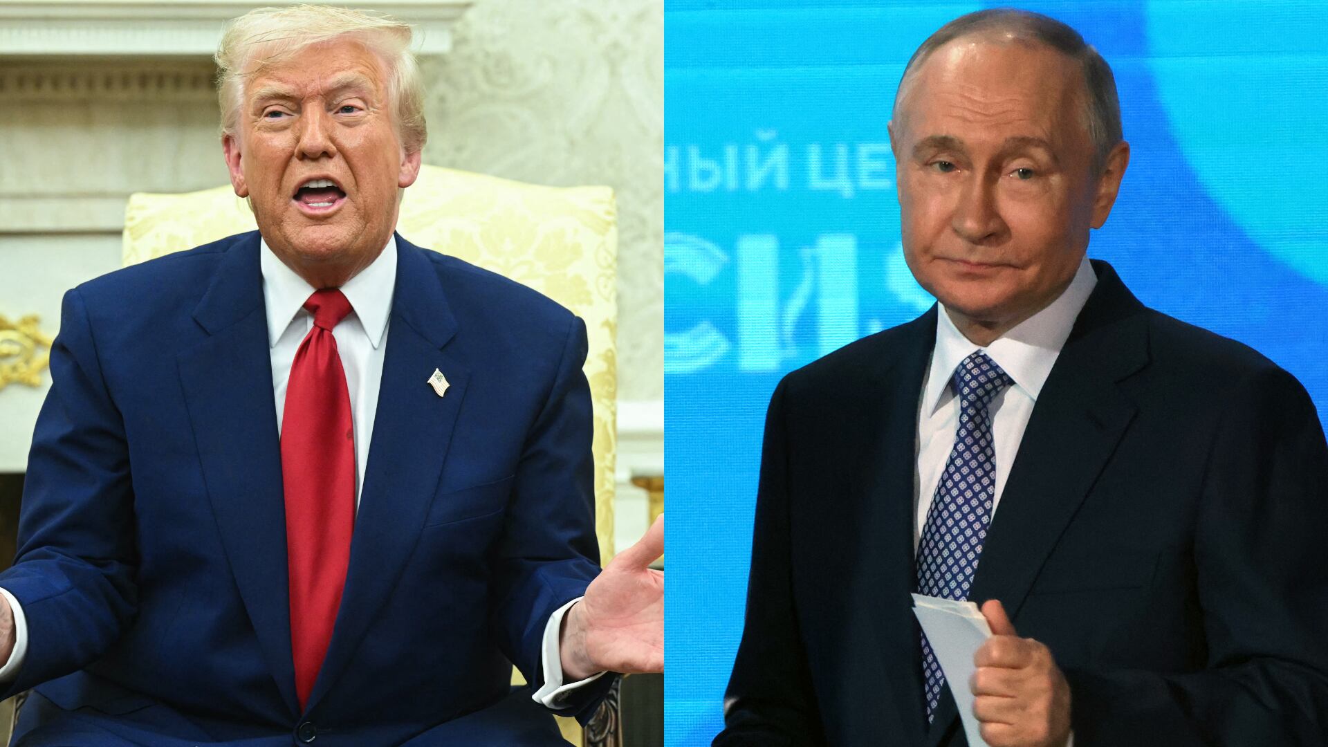 Donald Trump. Foto: SAUL LOEB/AFP via Getty Images - Vladímir Putin. Foto: Contributor/Getty Images.