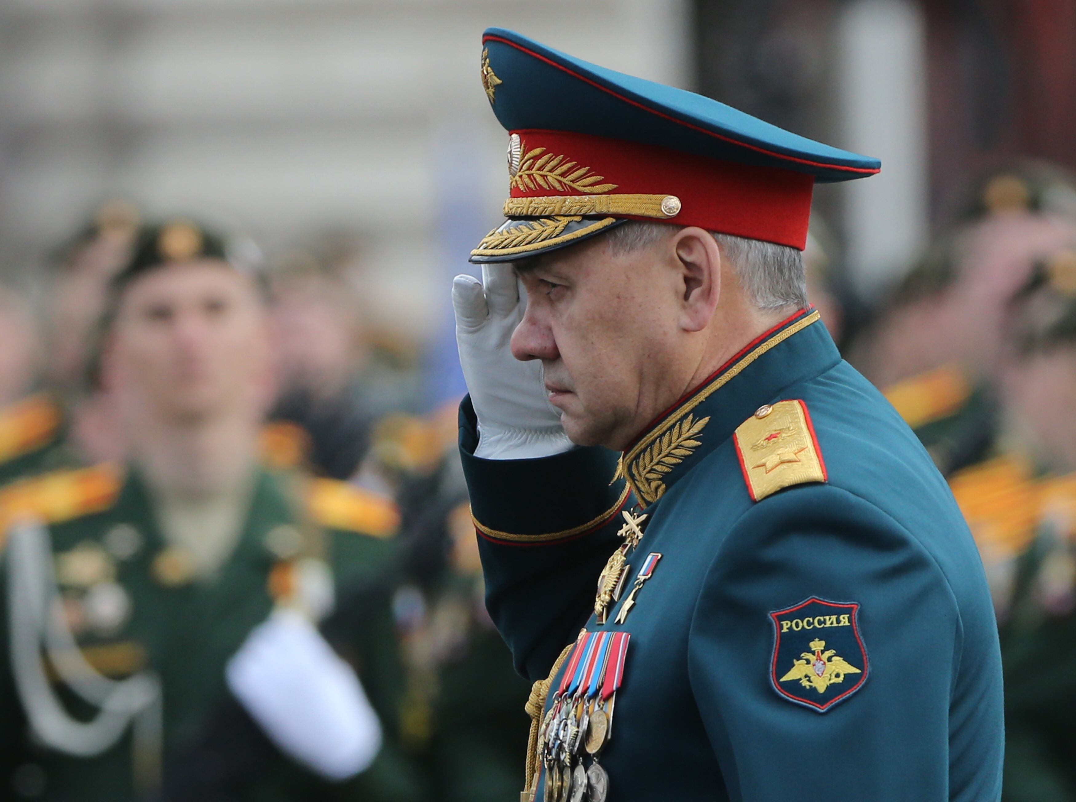 El ministro de Defensa de Rusia, Sergei Shoigu, en el desfile del Día de la Victoria, el 9 de mayo de 2022. (Photo by Getty Images)