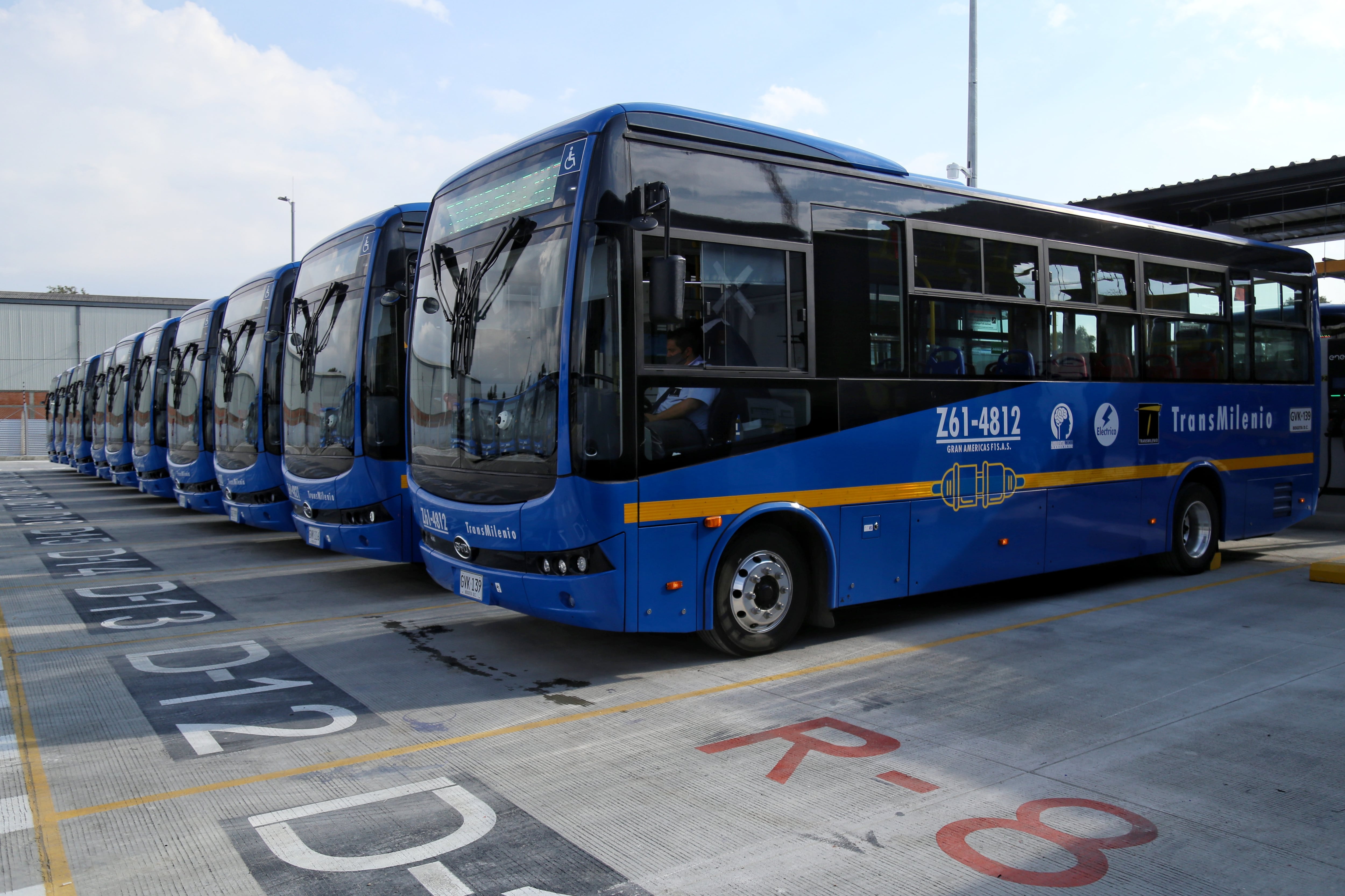 Buses del SITP en Bogotá. Foto: Colprensa.