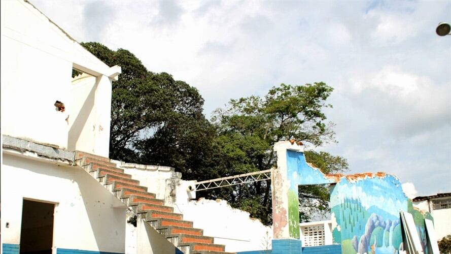 La construcción de nueve colegios de Santander está paralizada.. Foto: Suministrada.