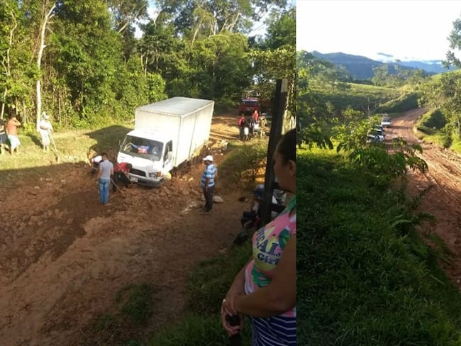 Las pésimas condiciones en las que se encuentra la Vía Marginal de la Selva dificultan la comunicación entre los departamentos de Cauca y Caquetá. Foto: Cortesía Alberto Lleras