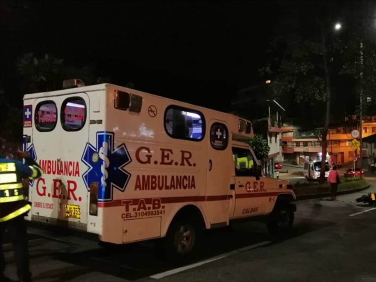 Adulto mayor falleció tras ser arrollado por una moto en una avenida de Manizales