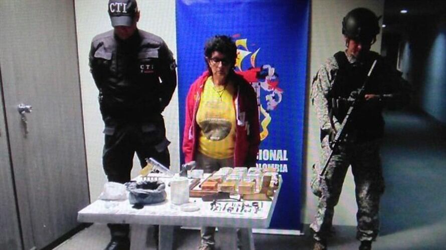 A Cersa Cecilia Cohen Polo le hallaron en su vivienda 16 paquetes con pentolita, que sería de un grupo de milicias urbanas del Eln. Foto: Policía Nacional