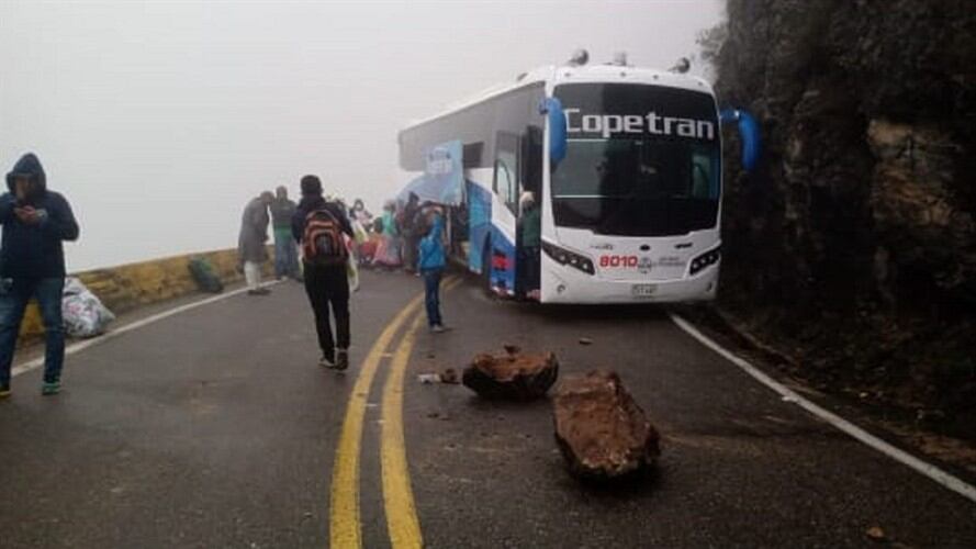 Atacan a conductores en la vía Pamplona- Bucaramanga. Foto: Cortesía