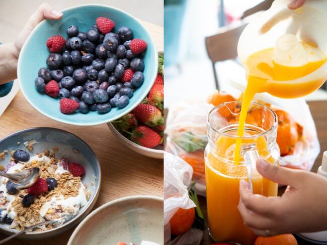 Arándanos y jugo de naranja // Fotos: Getty Images