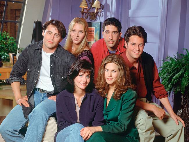 Elenco de la serie 'Friends' en las primeras temporadas del show. Foto: Getty Images.