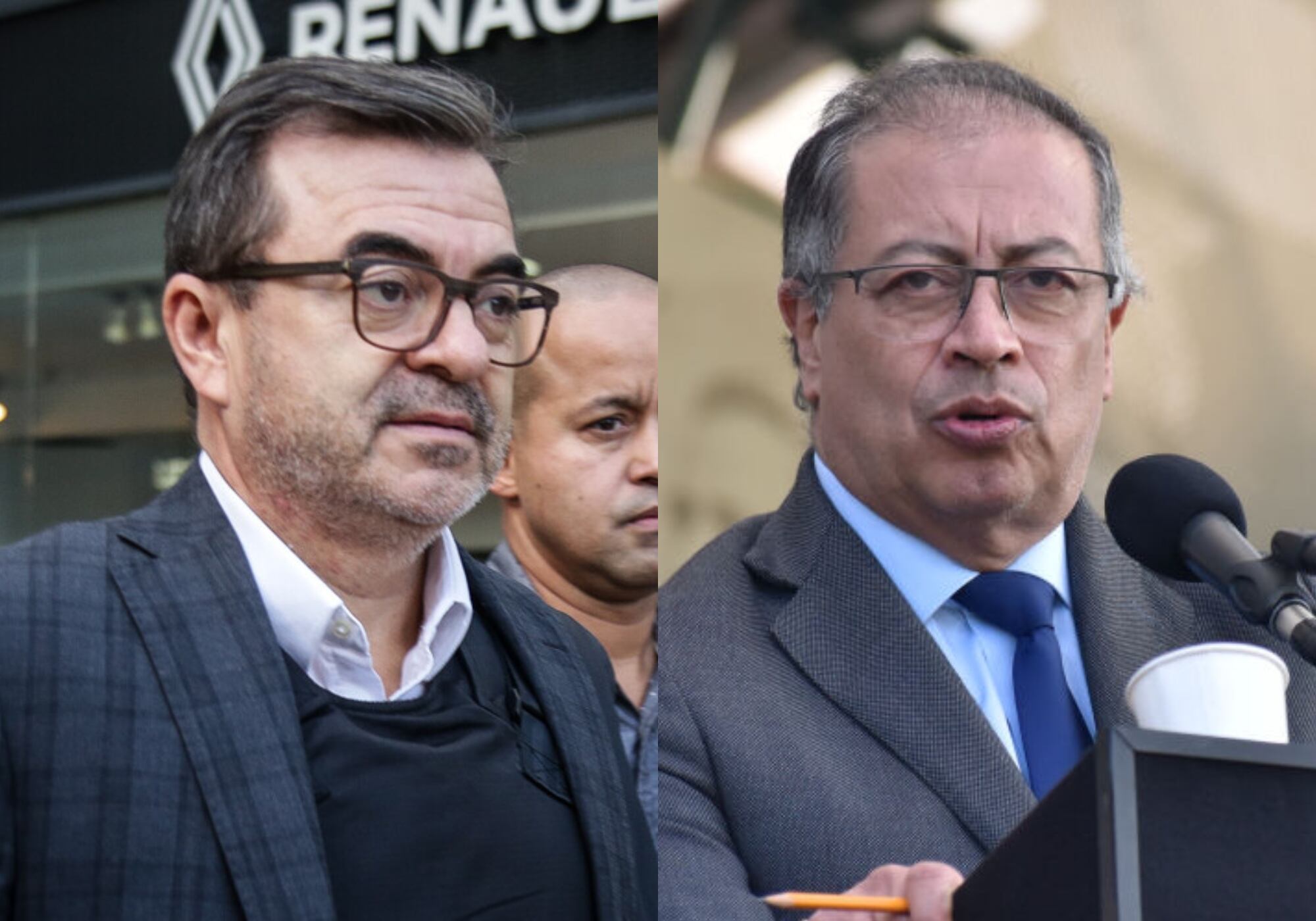 Olmedo López y Gustavo Petro. Foto: Colprensa y Getty Images.
