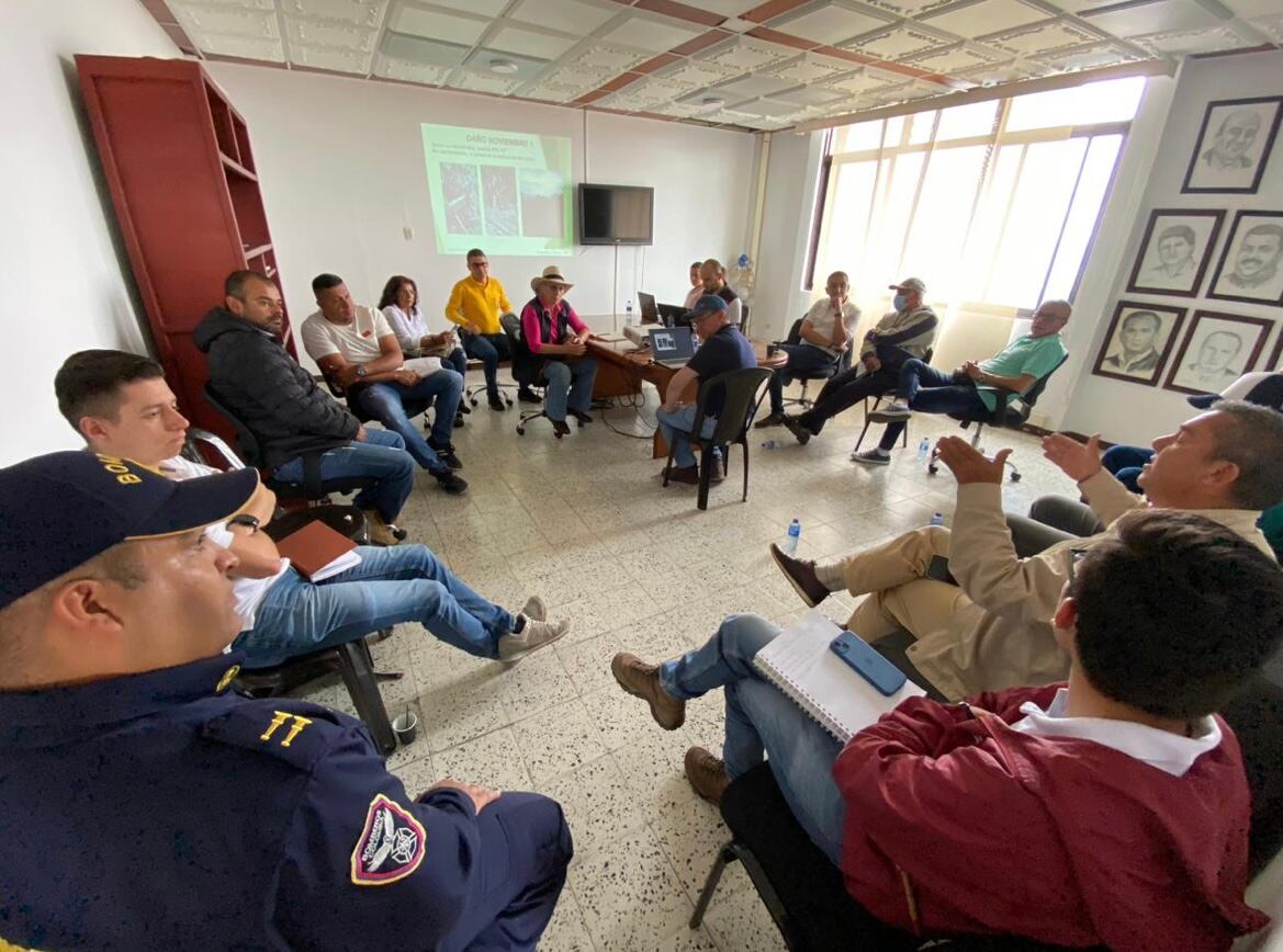 Reunión Unidad de Gestión del Riesgo de Caldas. Foto: Unidad de Gestión del Riesgo de Caldas.
